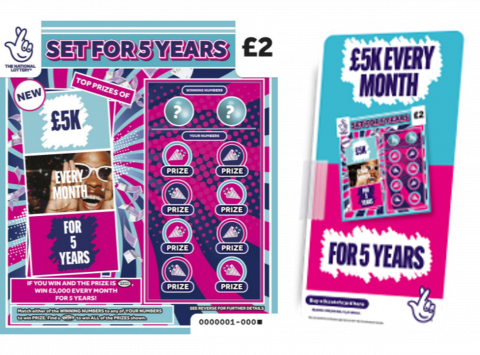 Allwyn Set for 5 years scratchcard
