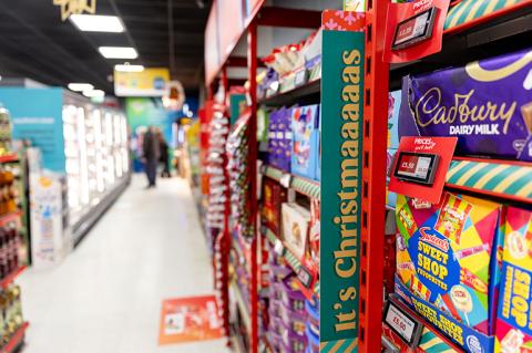 Food on shelves