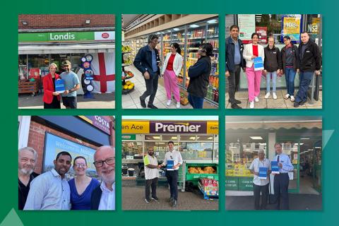 Montage of store visits