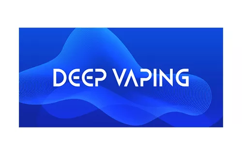 Blue background with white writing with the words 'Deep Vaping'
