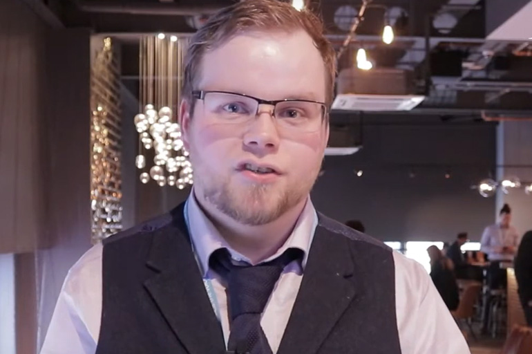 Man looking at the camera